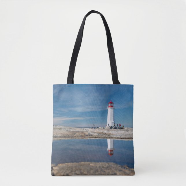 Peggy'S Cove Lighthouse | Canada Tote Bag (Front)