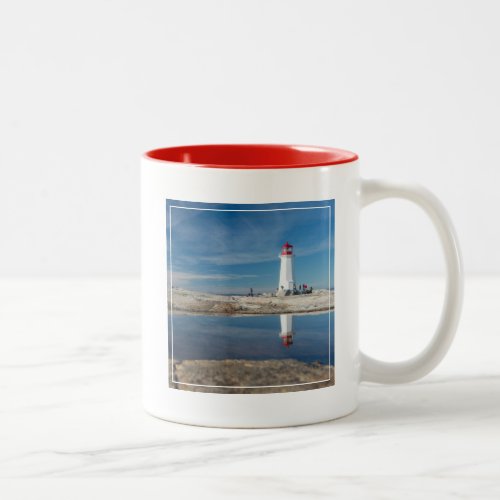 PeggyS Cove Lighthouse  Canada Two_Tone Coffee Mug
