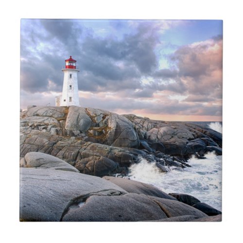 Peggys Cove Lighthouse Ceramic Tile