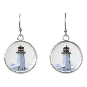 Peggy's Cove  Lighthouse Earrings Nova Scotia