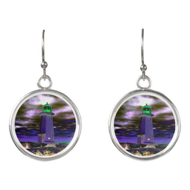 Peggy's Cove  Lighthouse Earrings Nova Scotia (Front)