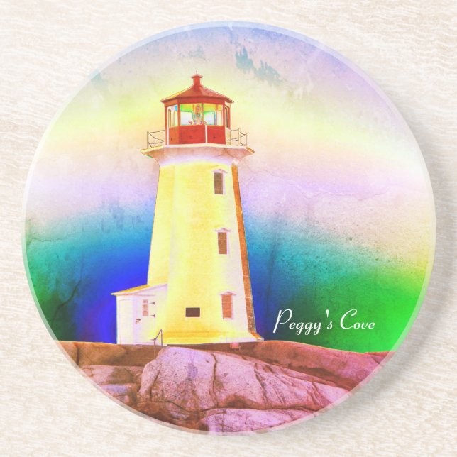 Peggy's cove lighthouse halifax Nova Scotia Canada Coaster (Front)