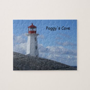 Peggy's Cove Lighthouse Jigsaw Puzzle by lighthouseenthusiast at Zazzle