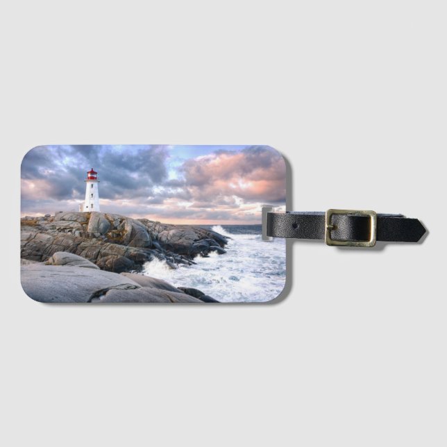 Peggy's Cove Lighthouse Luggage Tag (Front Horizontal)
