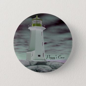 Peggy's Cove  Lighthouse N.s. Button Pin Badge by Lighthouse_Route at Zazzle