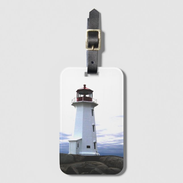 Peggy's Cove  Lighthouse Nova Scotia luggage tag (Front Vertical)