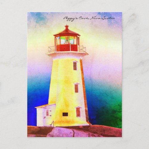 Peggys Cove  Lighthouse  Nova Scotia post card