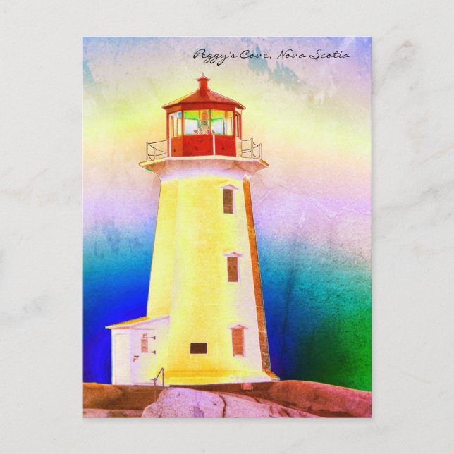 Peggy's Cove  Lighthouse  Nova Scotia post card (Front)