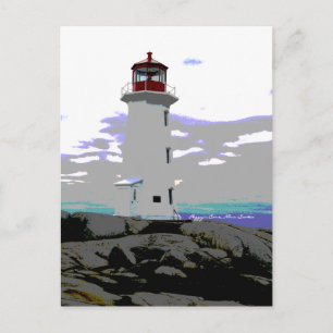 Peggy's Cove Lighthouse Nova Scotia postcard