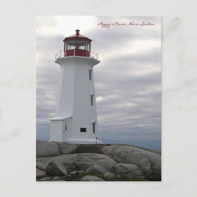 Peggy's Cove  Lighthouse Route Nova Scotia Postcard (Front)