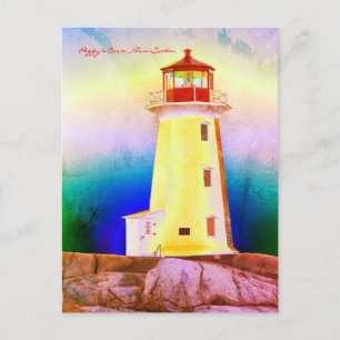Peggy's Cove  Lighthouse Route Nova Scotia Postcard