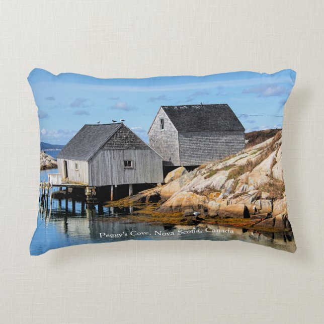 Peggy's Cove, Nova Scotia, Canada Accent Pillow (Front)