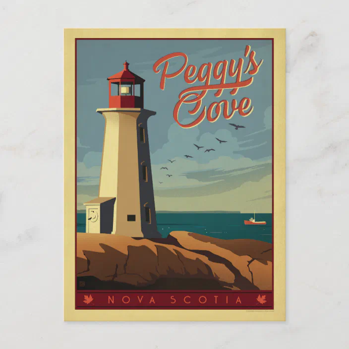 Canada Peggy's Cove lighthouse 3D Lenticular Postcard Greeting Card 