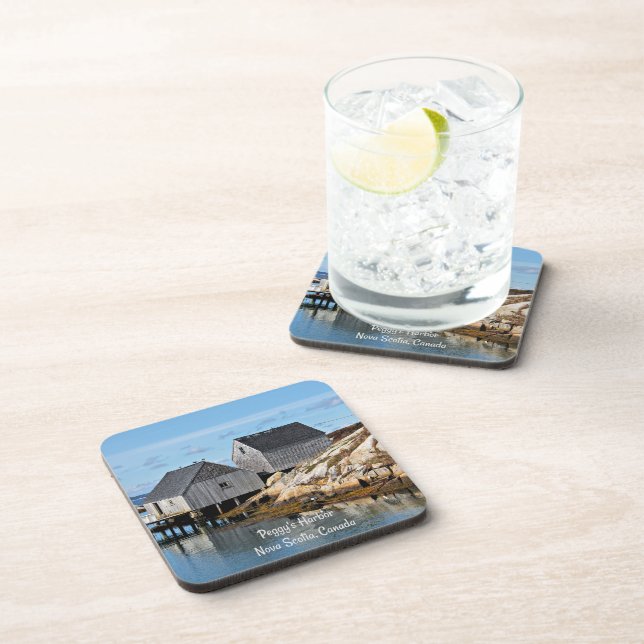 Peggy's Harbor, Nova Scotia, Canada Beverage Coaster (Right Side)