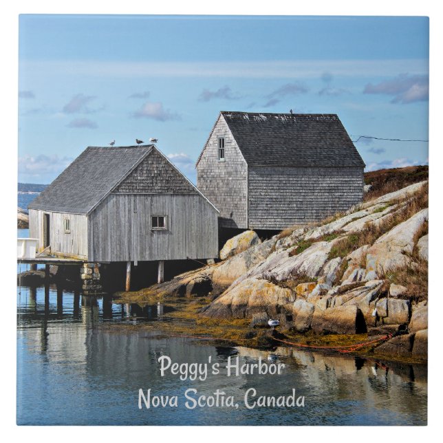 Peggy's Harbor, Nova Scotia, Canada Ceramic Tile (Front)
