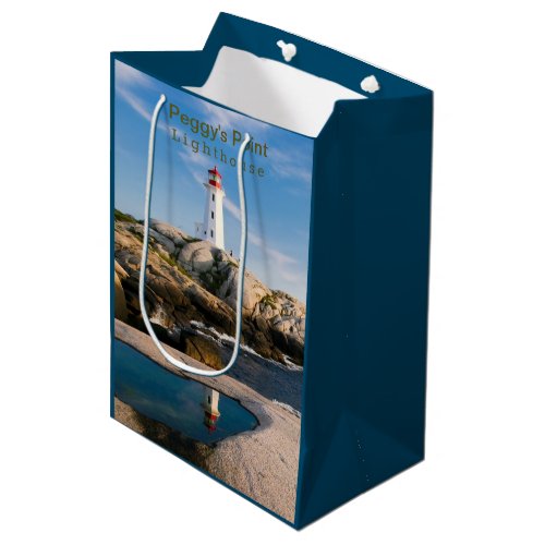 Peggys Point Lighthouse Atlantic Canada Medium Gift Bag