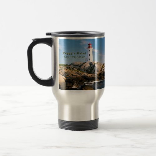 Peggys Point Lighthouse Atlantic Canada Travel Mug