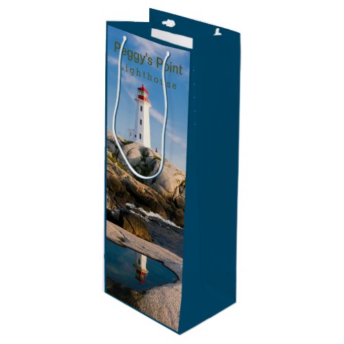 Peggys Point Lighthouse Atlantic Canada Wine Gift Bag