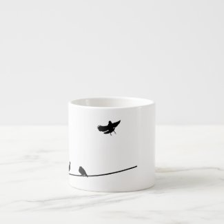 Pigeons on the Wire Espresso Mug