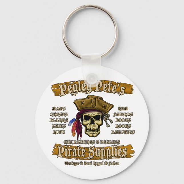 Pegleg Pete's Pirate Supplies Keychain (Front)