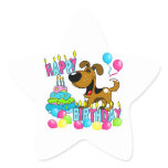 PEGUI Pups Happy Birthday - Tin Star Sticker