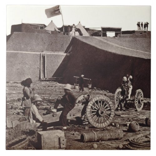 Pehlang Fort 1860 albumen silver print Tile