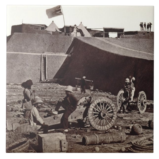 Pehlang Fort, 1860 (albumen silver print) Tile (Front)