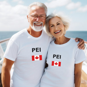 PEI Canada Canadian Flag Light-Color T-Shirt