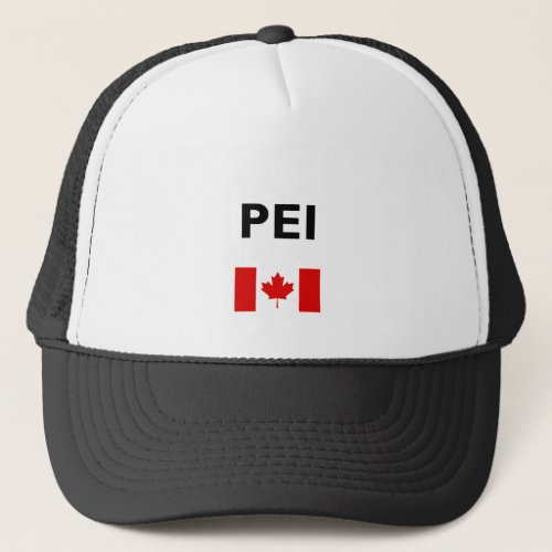 PEI Canada Canadian Flag Light_Color Trucker Hat