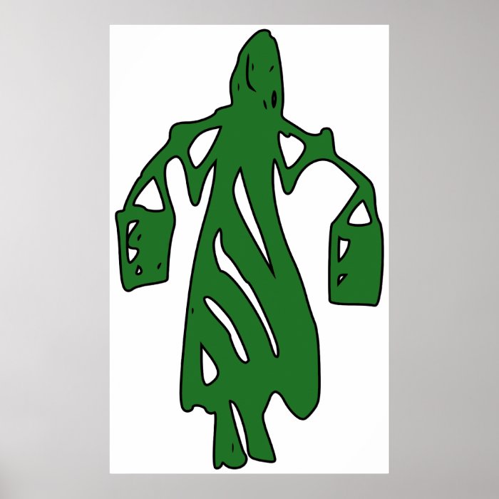 Peileppe Tribal Art Woman w Bucket Silhouette Maid Posters