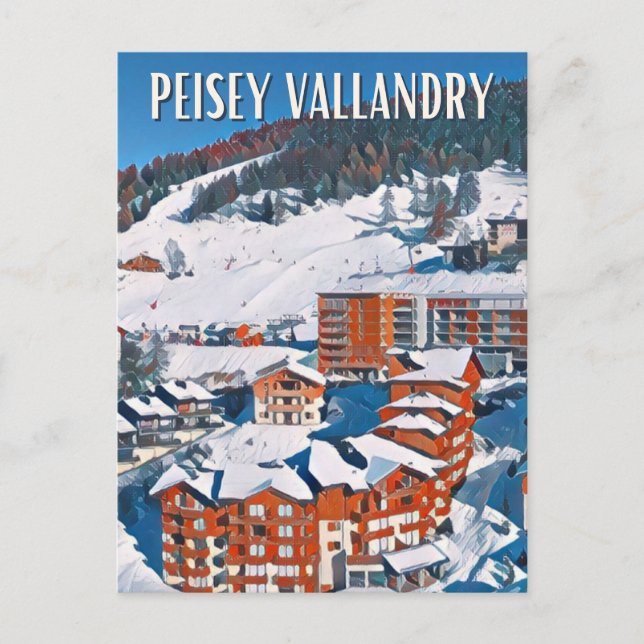 Peisey-Vallandry Ski Resort Postcard (Front)
