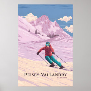 Peisey-Vallandry Ski Resort Travel Poster