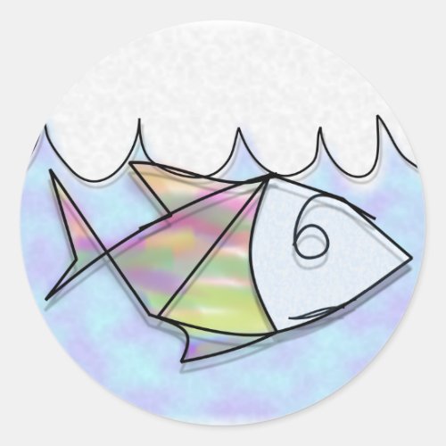 Peixinho de Arame Classic Round Sticker