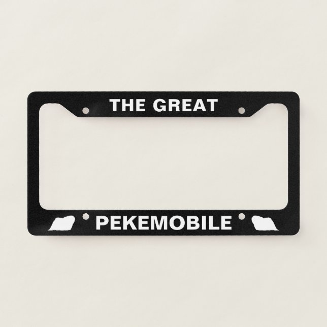 Pekemobile Pekingese Dogs Custom License Plate Frame (Front)