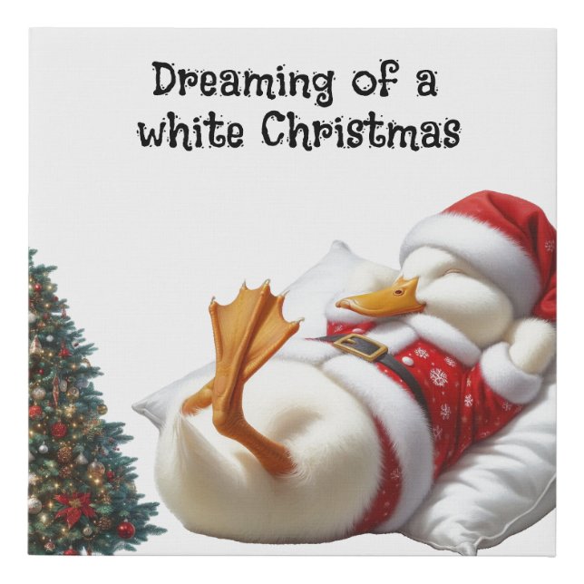 Pekin Christmas Duck  Faux Canvas Print (Front)