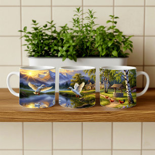 Pekin Ducks Digital Painting Mug Wrap Design