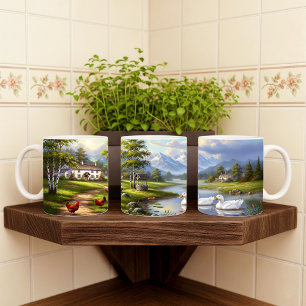 Pekin Ducks Digital Painting Mug Wrap Design