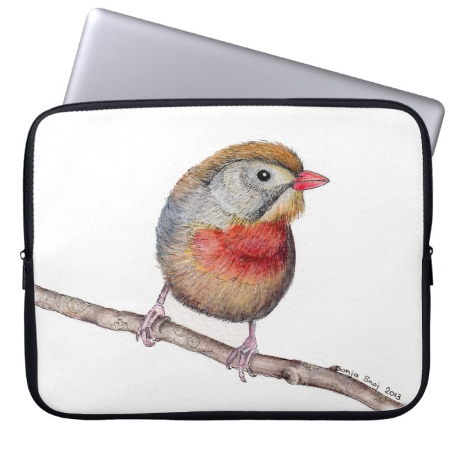 Pekin Robin Bird Laptop Sleeve 15" (Front)