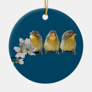 Pekin Robins Ceramic Ornament