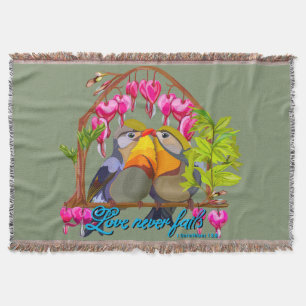 Pekin Robins—Leiothrix Love Never Fails Throw Blanket