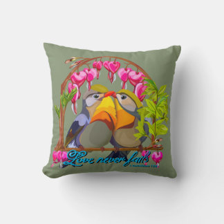 Pekin Robins—Leiothrix Love Never Fails Throw Pillow