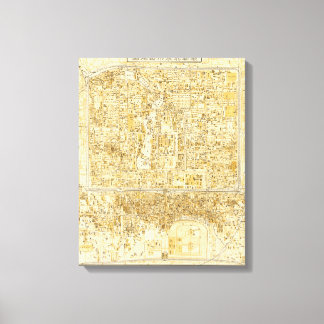 Peking, ChinaPanoramic MapPeking, China Canvas Print
