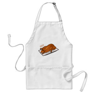 Peking duck cartoon illustration adult apron