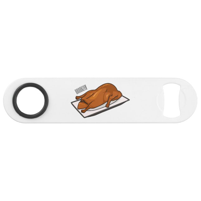 Peking duck cartoon illustration  bar key (Front (Horizontal))