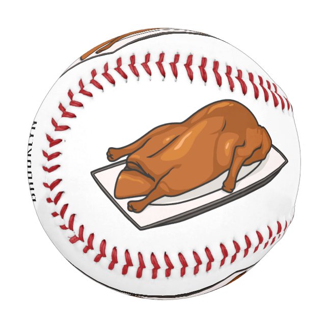 Peking duck cartoon illustration  baseball (Front Left)