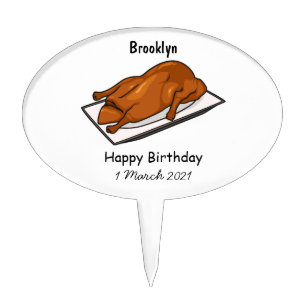 Peking duck cartoon illustration cake topper