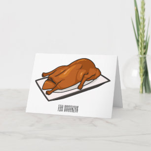 Peking duck cartoon illustration card