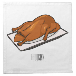 Peking duck cartoon illustration cloth napkin