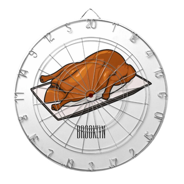 Peking duck cartoon illustration dart board (Front)