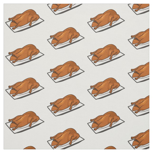 Peking duck cartoon illustration fabric (Swatch)